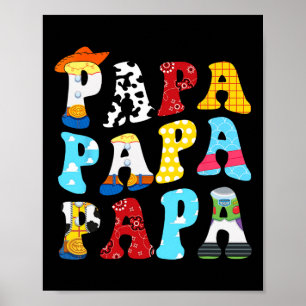 Story Papa Toy Boy Story Dad Fathers Day Tee For M Poster