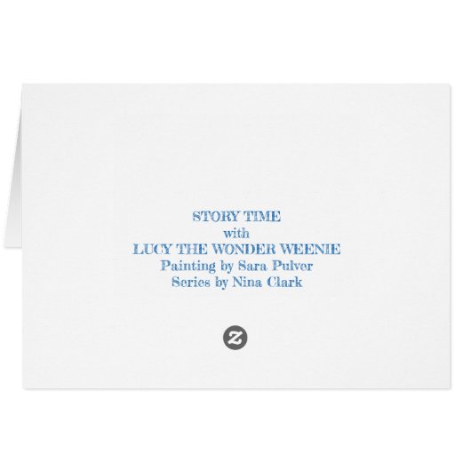 STORY TIME with LUCY THE WONDER WEENIE cards! (Back Horizontal)