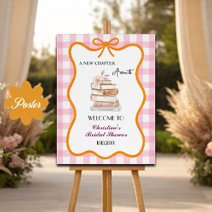 Storybook 'A New Chapter' Bridal Shower Welcome Poster
