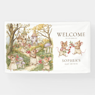 Storybook Animals Watercolor Baby Shower Banner