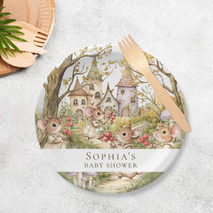 Storybook Animals Watercolor Baby Shower Paper Plates