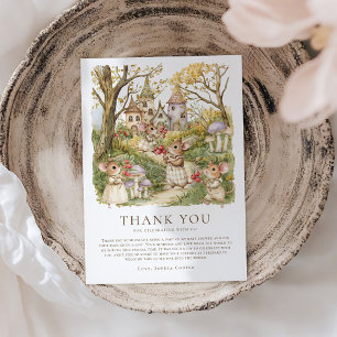 Storybook Animals Watercolor Baby Shower Thank You Card