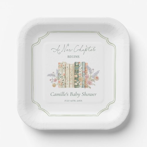Storybook Baby Shower A New Chapter Paper Plates