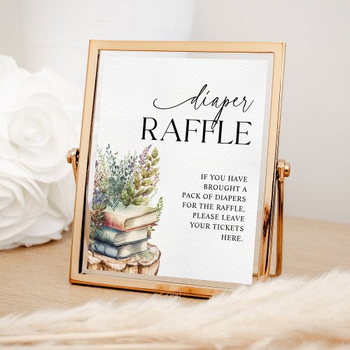 Storybook Baby Shower Diaper Raffle Game Poster