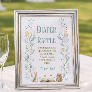 Storybook Baby Shower Diaper Raffle  Poster