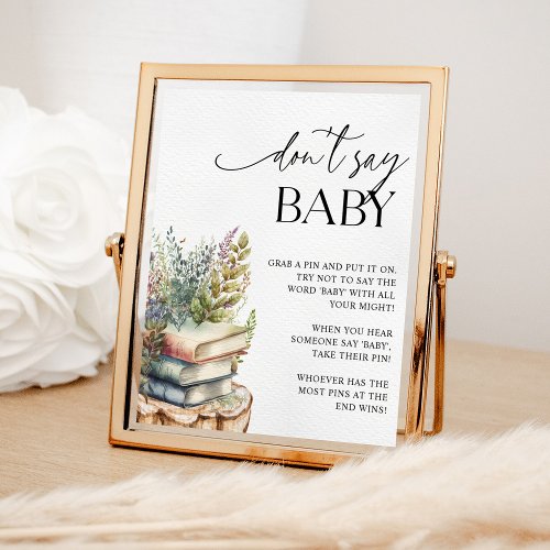 Storybook Baby Shower Dont Say Baby Game Poster