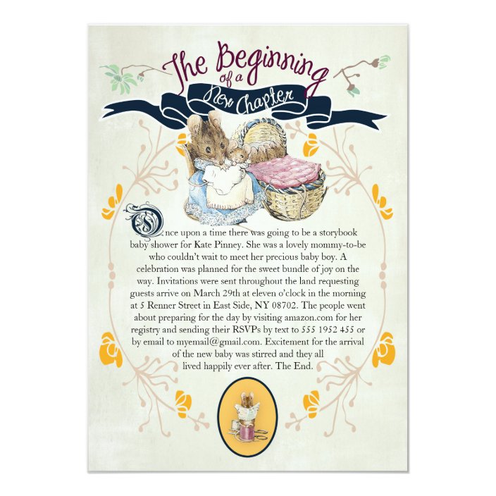 storybook baby shower invitations