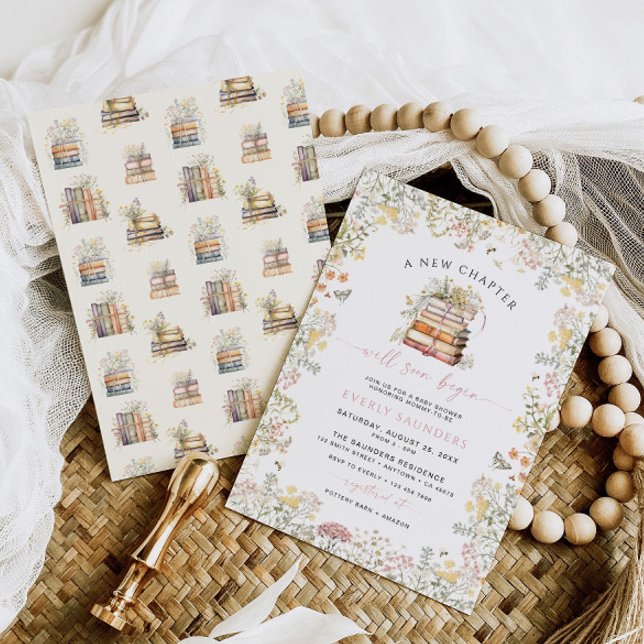 Storybook Baby Shower Invitation Girl New Chapter  (Creator Uploaded)