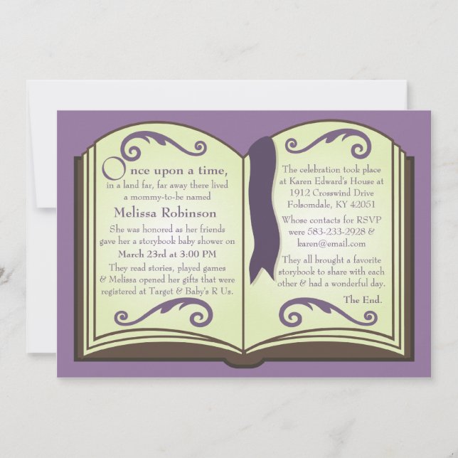 Storybook Baby Shower Invitations (Front)