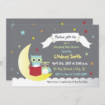 Storybook Baby Shower Invite With Owls by AestheticJourneys at Zazzle