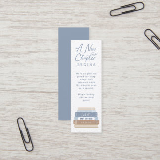 Storybook Baby Shower Mini Bookmark Favors Business Card