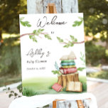 Storybook Baby Shower New Chapter Book Welcome Poster<br><div class="desc">★ A watercolor storybook themed welcome sign! The beautiful pastel colors fit any party style! Designed to match our Storybook theme collection. ★ Easily PERSONALIZE this design with your details via the "CUSTOMIZE" button! ★ If you need coordinating MATCHING ITEMS, please check our matching collection or shop. Do you have...</div>