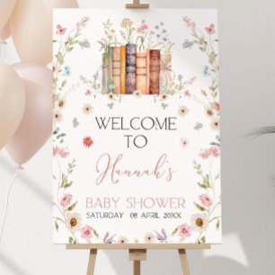 Storybook Baby Shower Welcome Sign, Book Themed We Foam Board