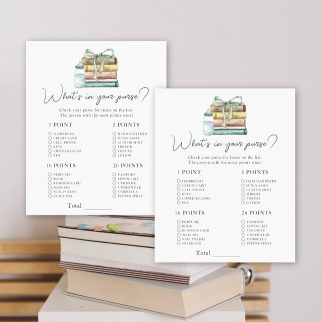 Storybook baby shower - What's in your purse game (Creator Uploaded)