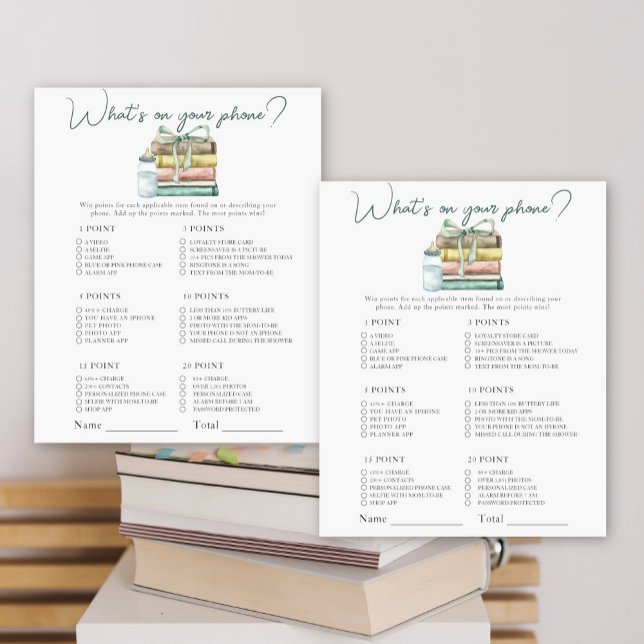 Storybook baby shower - What's On Your Phone Game (Creator Uploaded)