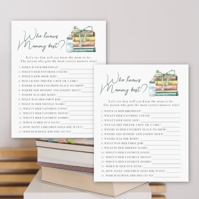 storybook baby shower - Who knows mommy best (Creator Uploaded)