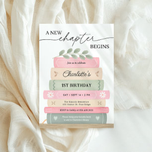 Storybook Birthday A New Chapter Begins Invitation