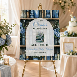 Storybook Blue Boy Library Book Baby Shower Foam Board
