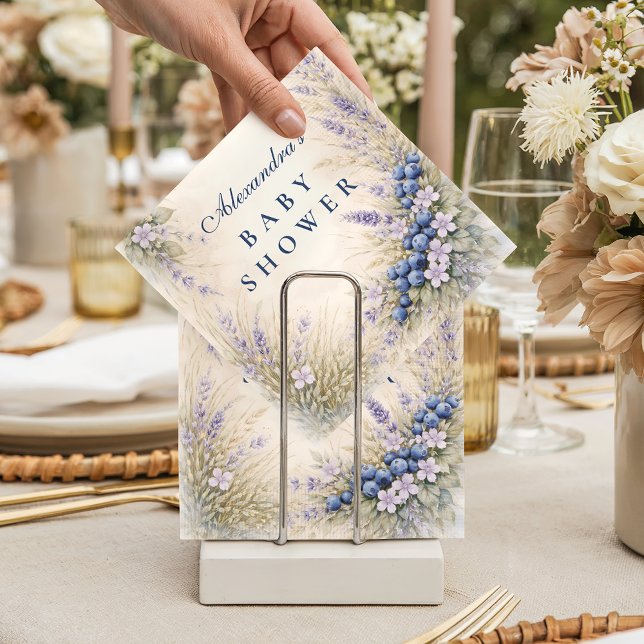 Storybook Blueberry Garden Baby Shower Napkins (Creator Uploaded)