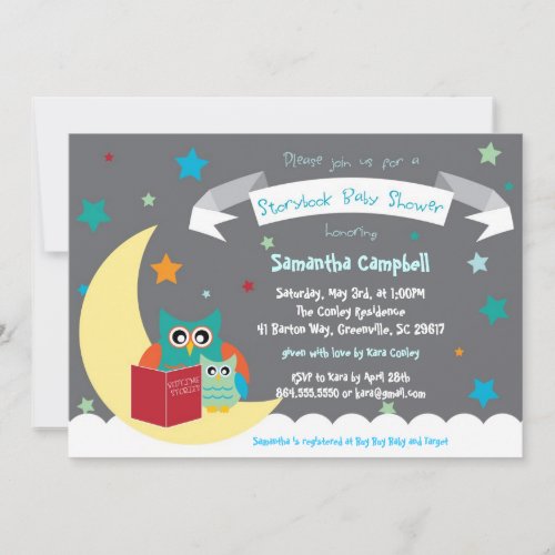 Storybook Book Baby Shower Invitation