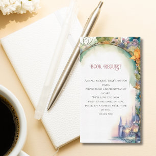 Storybook Book Request Dragon Baby  Shower Enclosure Card