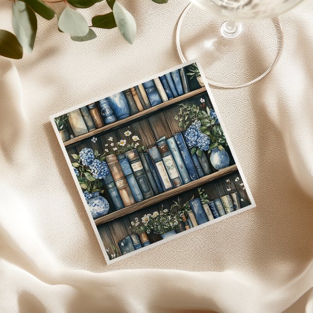 Storybook Boy Blue Library Book Baby Shower Napkins (Creator Uploaded)