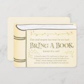 Storybook Bring a book Vintage Yellow Enclosure Card (Front/Back)