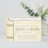 Storybook Bring a book Vintage Yellow Enclosure Card (Standing Front)