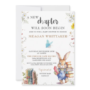 Storybook Bunny Baby Shower Invitation