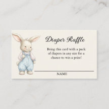 Storybook Bunny Cute Diaper Raffle