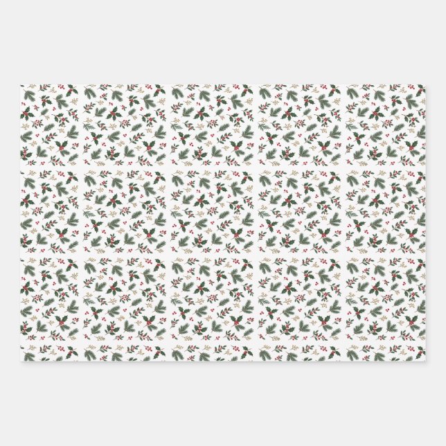 Storybook Christmas Gift Wrap Sheet Set (Front 3)