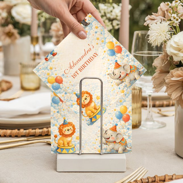 Storybook Circus Friends Birthday Napkins (Creator Uploaded)