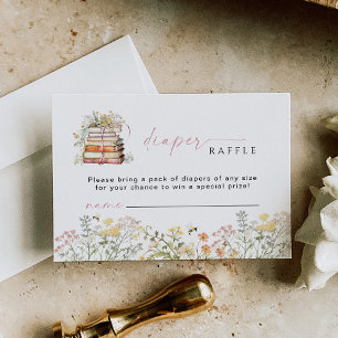 Storybook Diaper Raffle Insert Card Wildflower