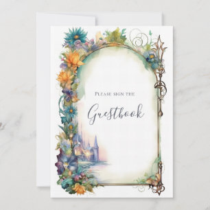 Storybook Dragon Baby Shower Sign Guestbook Invitation