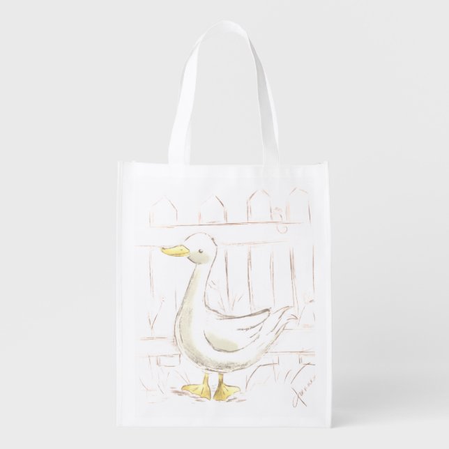 Storybook Duck Grocery Bag (Front)