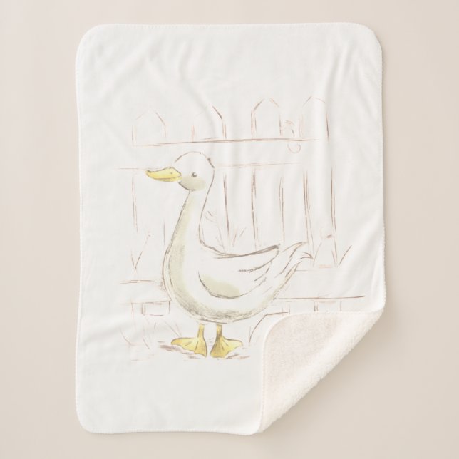 Storybook Duck Sherpa Blanket (Front)