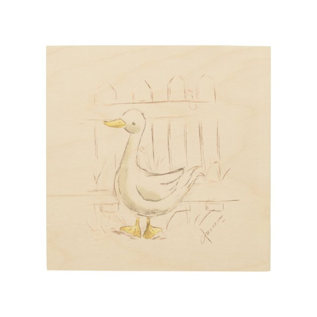 Storybook Duck Wood Wall Art (Front)