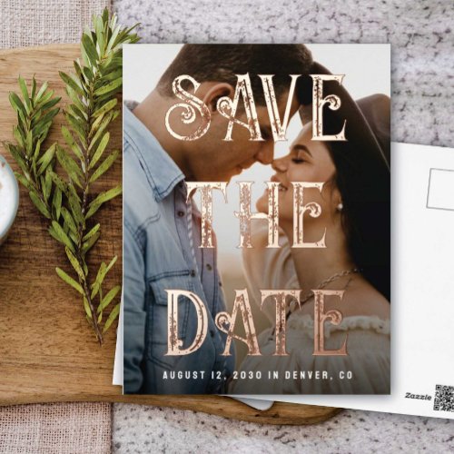 Storybook Ending Save the Date Foil Invitation Postcard