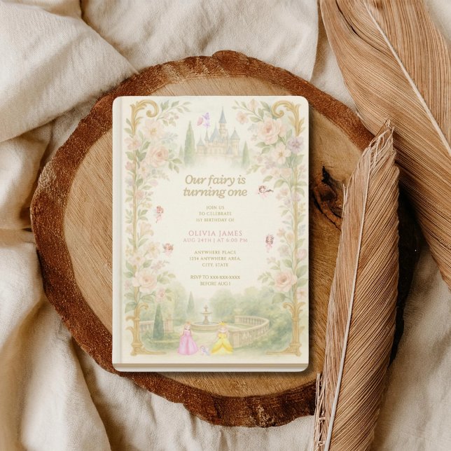 Storybook, fairy first, fairytale 1st birthday invitation (Creator Uploaded)