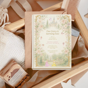 Storybook, fairy first, fairytale 2nd birthday invitation