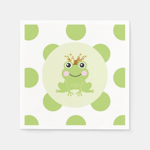 Storybook Fairy Tale Frog Prince Baby Shower Napkins