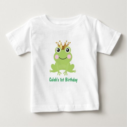 Storybook Fairytale Frog Prince 1st Birthday Baby T_Shirt