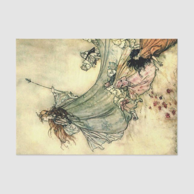 Storybook Fairytale Vintage Decoupage Tissue Paper (Front)