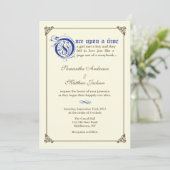 Storybook Fairytale Wedding Invitation -Royal Blue (Standing Front)