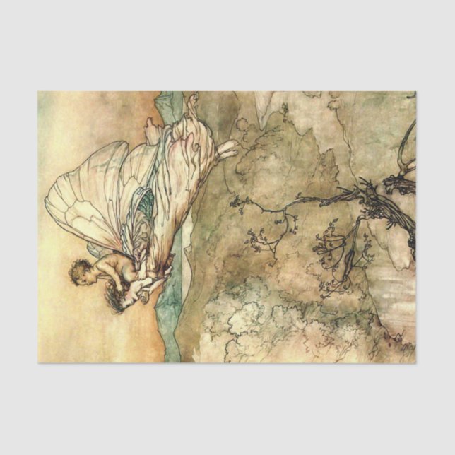 Storybook Fantasy Vintage Decoupage Tissue Paper (Front)