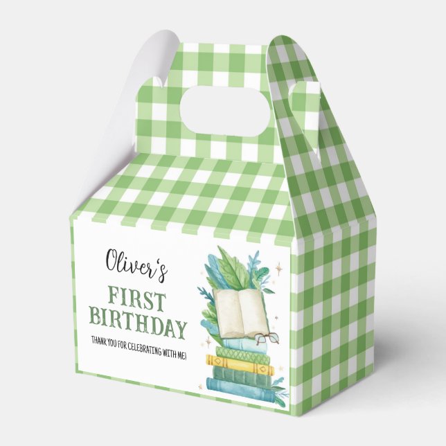 Storybook First Birthday Thank You Favor Boxes (Front Side)