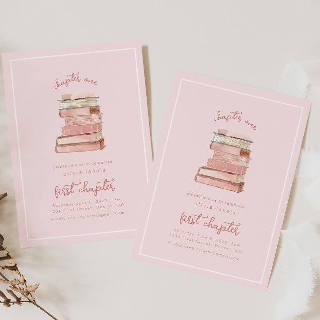 Storybook First Chapter Birthday Party Invite (Creator Uploaded)