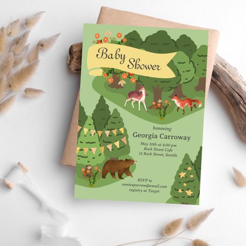Storybook Forest Baby Shower Invitation