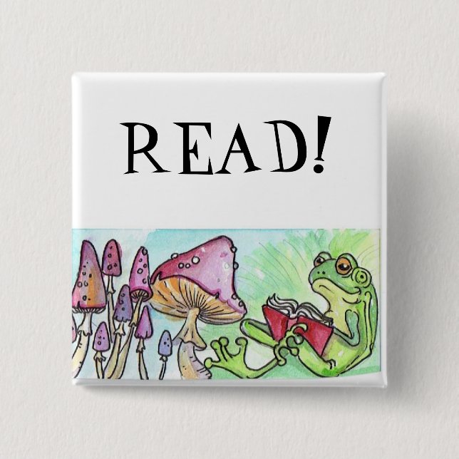 Storybook Frog Pinback Button (Front)
