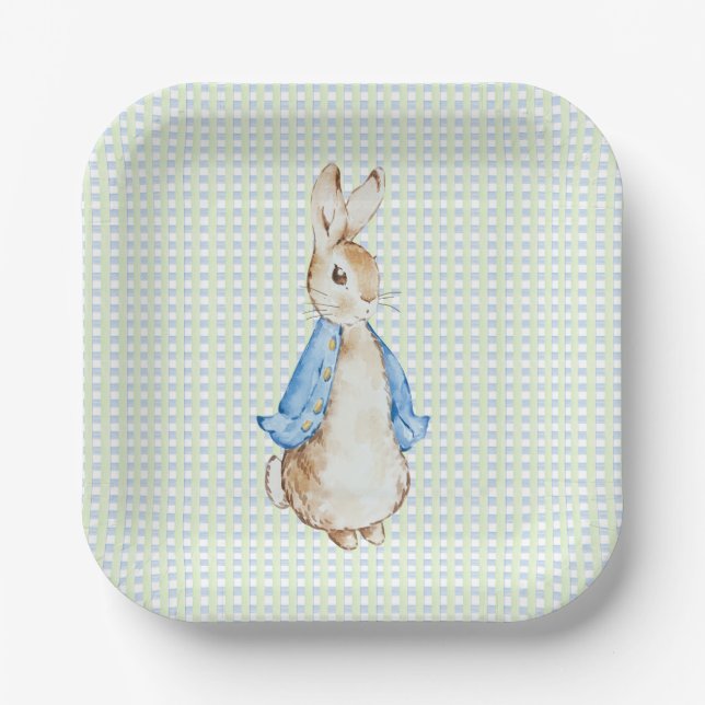 Storybook Garden Rabbit Inspired Baby Shower  Paper Plates (Front)
